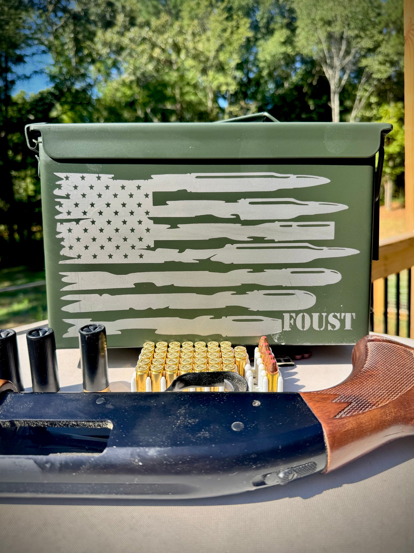 Personalized Laser Engraved Metal 0.50 Caliber Ammo Can