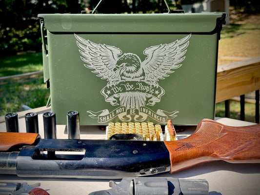 Personalized Laser Engraved Metal 0.50 Caliber Ammo Can