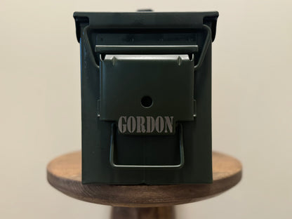 Personalized Laser Engraved Metal 0.50 Caliber Ammo Can
